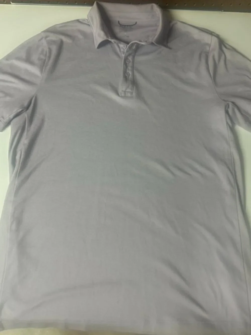 J Crew Oarsman Polo Shirt Large Tall Light Purple Untucked Performance Rugby